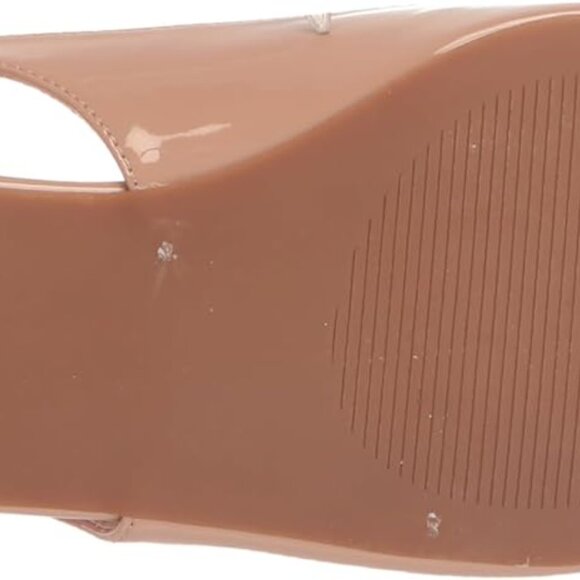 Women's Ballet Flat Nude Patent Size 8 Faux Leather Pull-On Synthetic Sole - Picture 4 of 7